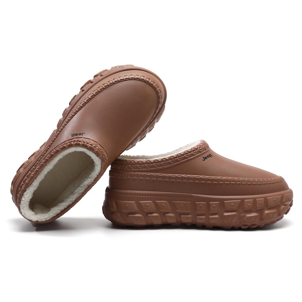 Jeep Cotton Shoes Series Fleece EVA Non-Slip Chef Shoes Unisex Shoes Brown P750N14903-3