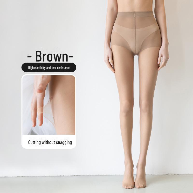 Ultracienkie Niewidoczne Czarne Pończochy dla Kobiet, Wiosna/Lato, Koloru Cielistego, Rozmiar Plus