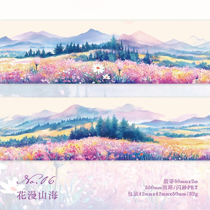 1pcs/1lot Decorative Adhesive Tapes the World of Mountains and the Sea Masking Tapes Scrapbooking DIY Paper Scrapbooking