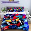 3pcs UFO Robot Grendizer7 Design Cover Set - HD Printed Bedding with 1 Cover and 2 Pillowcases - Perfect for Home and Dorm Decor