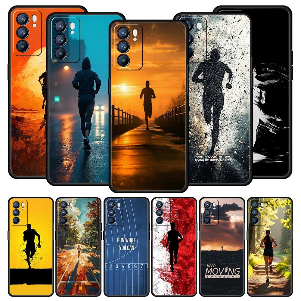 Custodia Telefono Corsa Maratona Per Oppo Reno14 Reno13 Reno12 11 F 10 Find X5 X9 Pro A54 5G A53 A9 A16 A78 4G A80 A98 Cover
