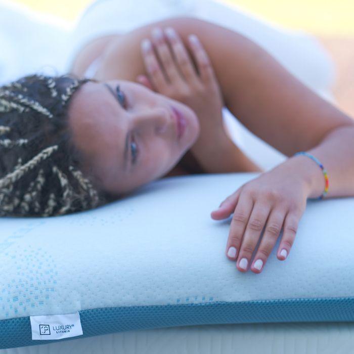 Gelfresh Memory Foam Pillow (thermoregulator) Orthopedic &; Ergonomic - Cotton Fiber Cover 40x60 Cm