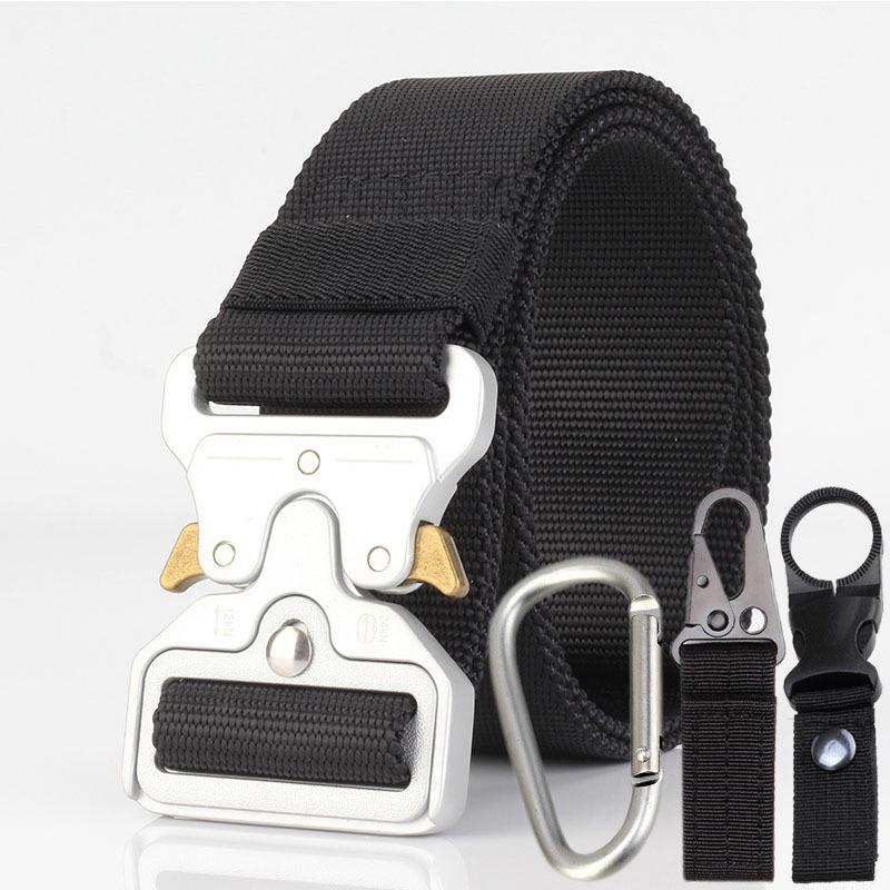 4.5cm Men's Nylon Tactical Belt for Outdoor Sports and Military Training, Customizable Logo
