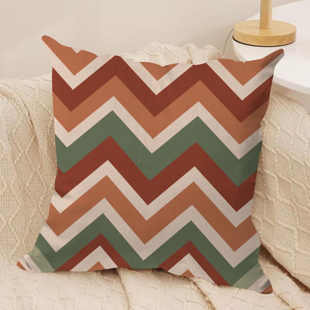 Calm Geometric Color Cushion Cover Soft Plush DoubleSided Printed Sofa Pillow Cushion Cover  Cozy AllSeason Decor Gift