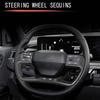 Carbon Fiber Texture ABS Steering Wheel Stickers for Kia EV9 2023-2024