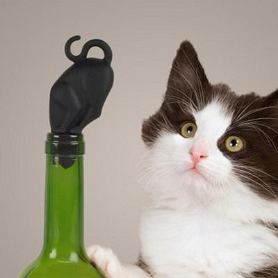 Uzávěr láhve na víno Opakovaně použitelná potravinářská kvalita Dobrý těsnící výkon Netěsnost Silikon Lovely Cat Bottle Těsnicí zátka Domácí zásoba