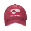 Grönland Flagge Grunge Länderflagge Grönland Lässige Baseballkappe Tennis Skate Trucker-Kappe Frühling Damen Unisex Y2k Snapback-Kappe