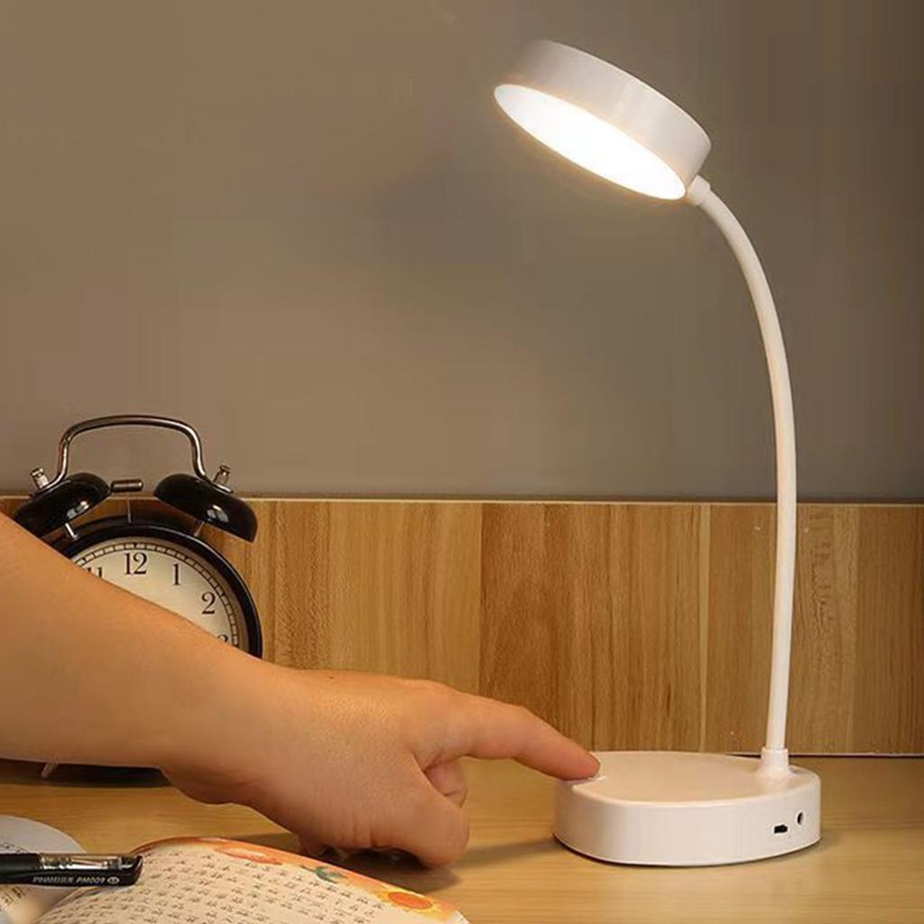 Small Reading Desk Lamp Dimmable Eye Caring USB Charging LED Night Light for Home Bedside Office