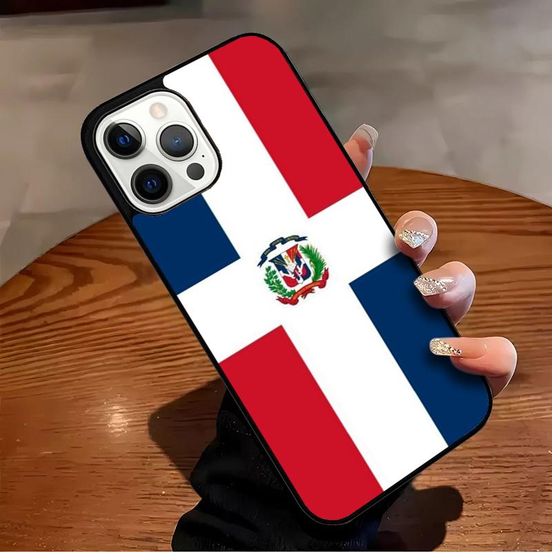 Dominican Republic Flag Back Phone Case For iPhone 17 Air 16 15 14 13 12 11 Pro Max Max Plus Bumper Case Cover