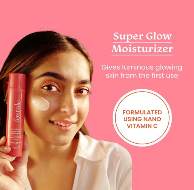 Foxtale Vitamin C Super Glow Moisturizer with Niacinamide & Peptides For All Skin Types, Women & Men - 50ml