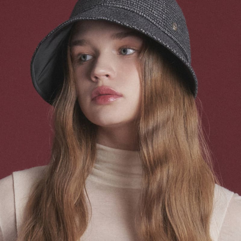 

Бордовая шляпа-боннет в клетку White Sands Purple Label Evely BLACK_Free