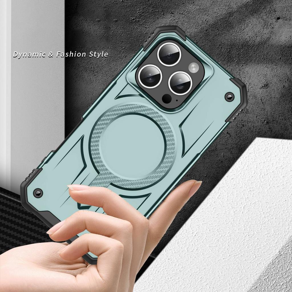 For iPhone 16 Pro Max Case Compatible with MagSafe Four Corner Airbags PC+TPU Phone Cover