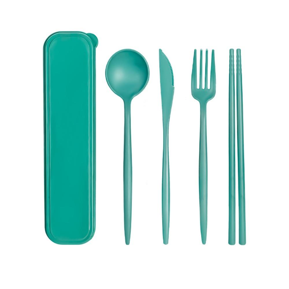 Eco-Friendly Wheat Straw Dinnerware Set Wheat straw Utensil Box New Tableware travel set  Travel