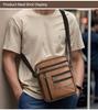 Herren Echtleder Vertikale Umhängetasche - Große Kapazität, Oberste Schicht Rindsleder, Lässige Outdoor Schultertasche
