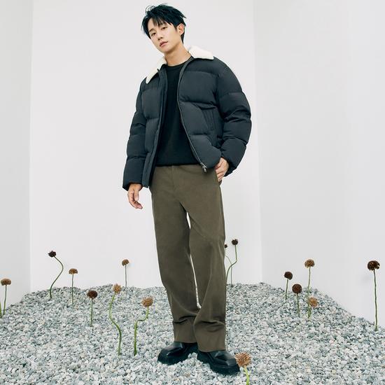 Mind Bridge Men s Warm Semi Wide Full-Banding Pants MXPT7151 029