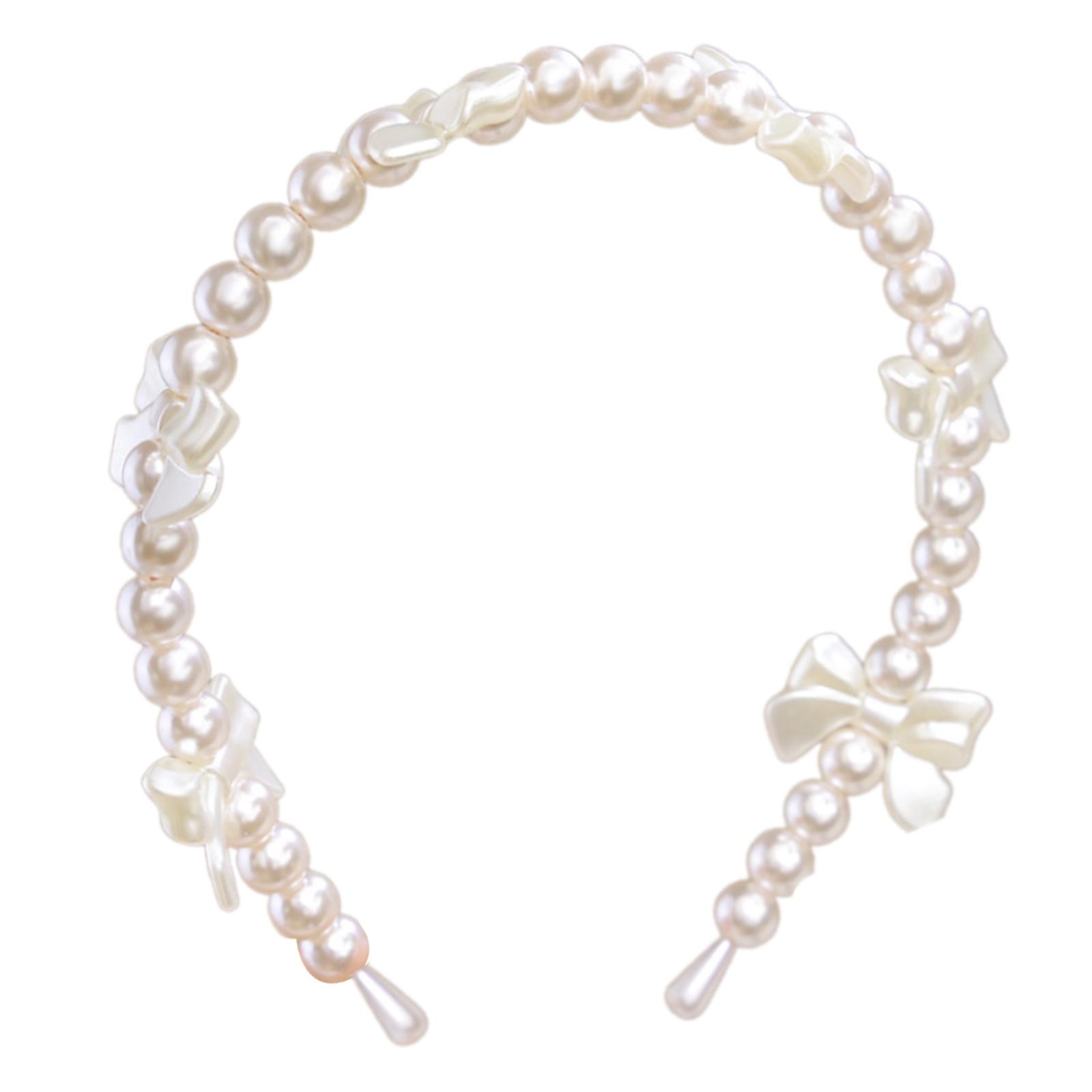 

Элегантная повязка на голову с жемчугом для женщин, аксессуары для волос, косплей-повязка, головной убор для вечеринки, выпускного мероприятия и повседневной носки C