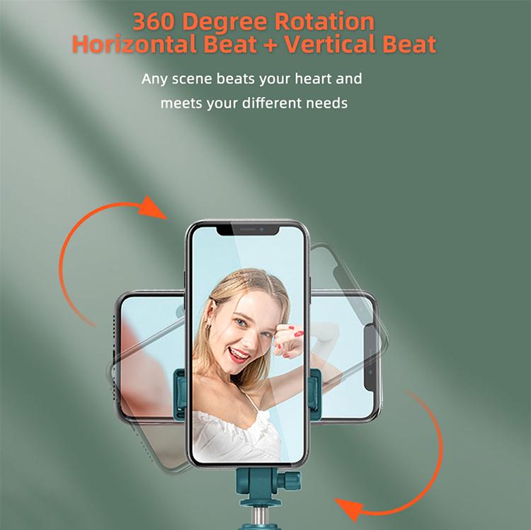 Latest Promotion Portable 360 Degree Rotation Wireless Control Handed Selfie Stick With Mini Tripod Stand