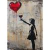 Pop Street Graffiti Wall Art Poster Banksy Ragazzo Ragazza con Palloncino su Tela Poster Stampe Pittura Soggiorno Decorazione Casa Regali