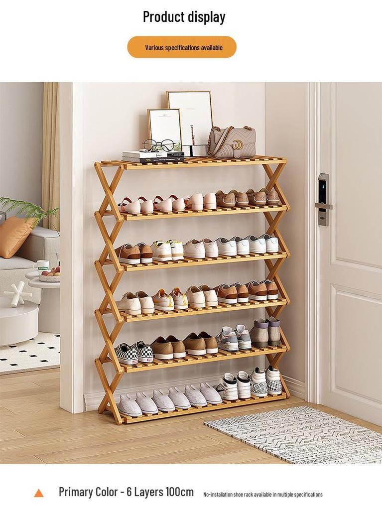 Compact Foldable Shoe Rack: Multi-Layer, No-Install, Space-Saving Storage for Indoor Entrances.