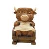 Creative Resin Desktop Planter with Rocking Chair Cow and Figurine Home Decor