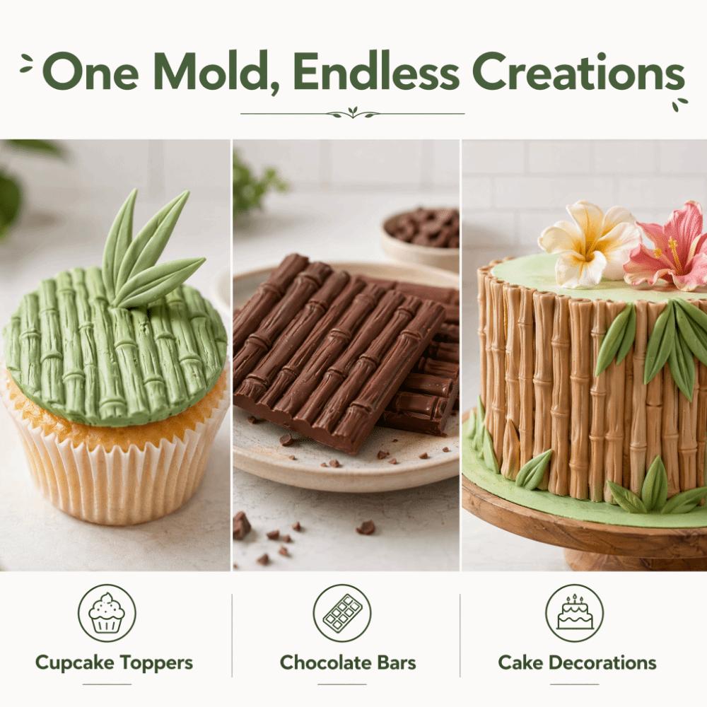 Bamboo Pattern Bamboo Leaf Silicone Mold Chinese Style Fondant Chocolate Mold DIY Sugarcraft