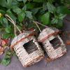 Handmade Woven Hanging Decorations for Bird Nests Hibiscus Grass Gardens Bird Cages Pets Horticulture Outdoor Decorations