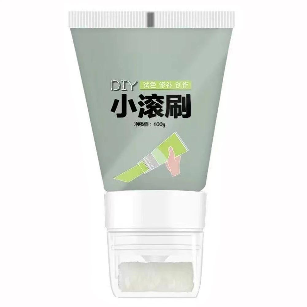 100g White Pink Wall Small Roller Brush Paint Interior Wall Repair Household Wall Graffiti Repair Environmental Protection Paint