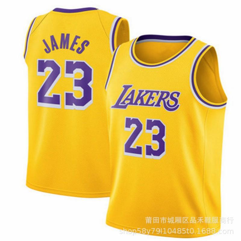NBA Finals Basketbalshirt Lakers LeBron James 23 Davis 3 Authentieke Stijl Katoen Team Uniform