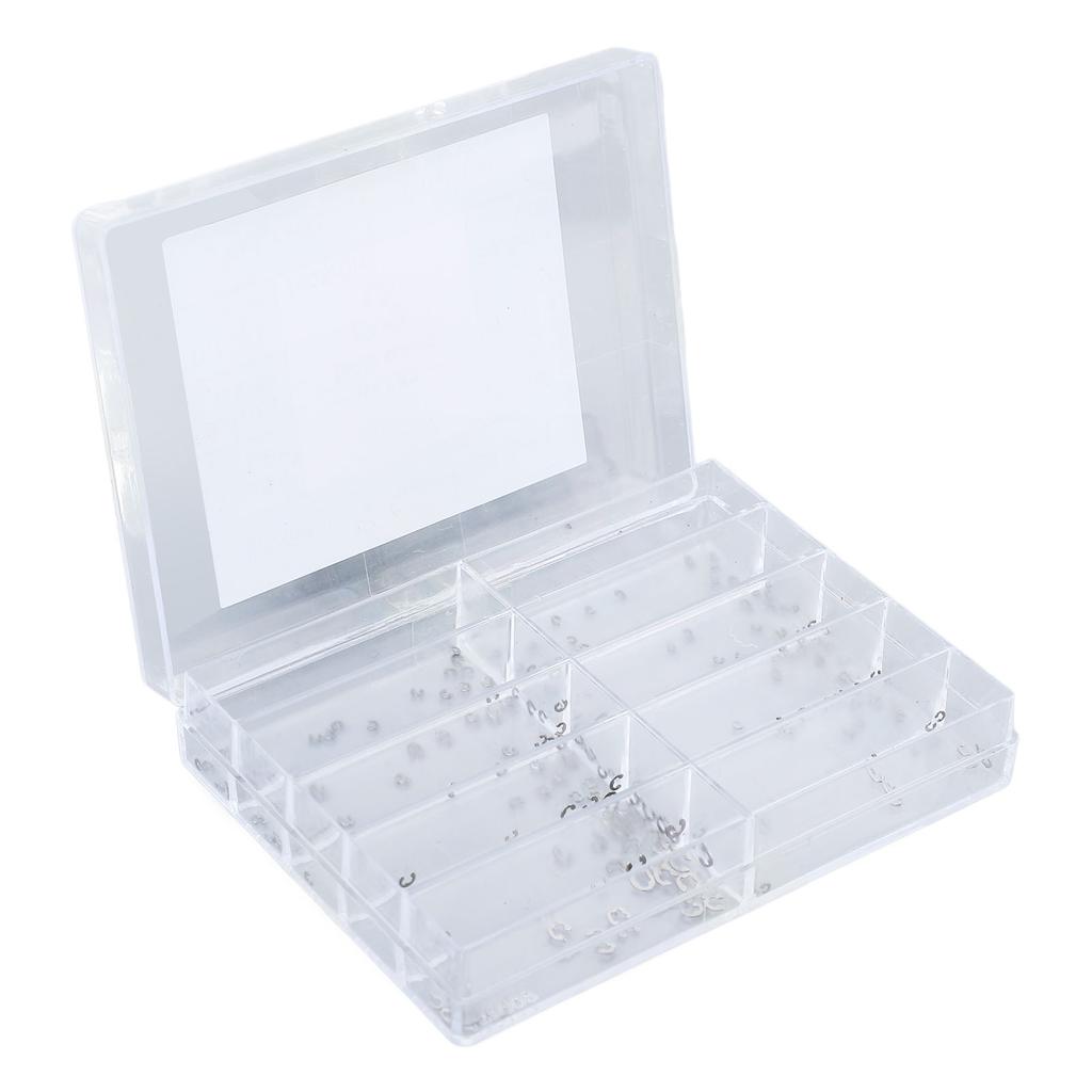 200pcs 10 Sizes Metal Watch Pusher Button Clip Snap Ring Circlip Assorted Watch Washer Clip for Watchmaker Repair