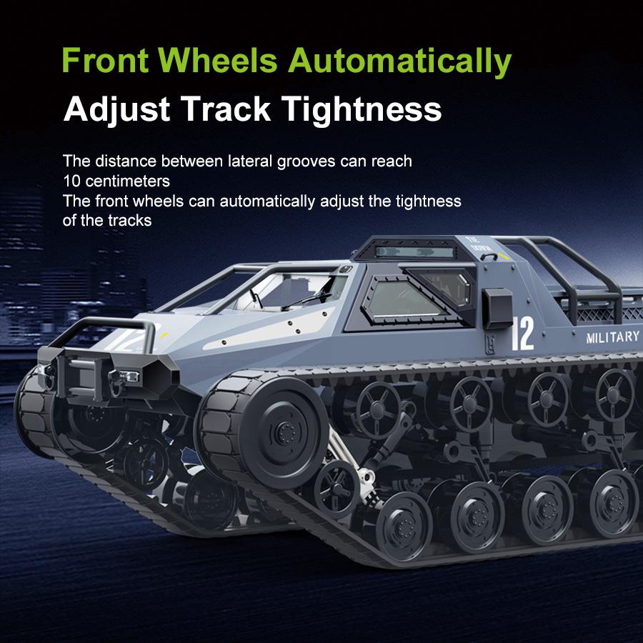 C8812/ C8812 MAX LED Light Full Scale Tracked Tank Simulation Model Toy RC Car Drift Remote Control Off-Road Vehicle for Kids