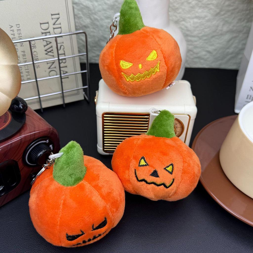 Kreatives Halloween Kürbis Paar Plüsch Schlüsselanhänger Anhänger