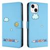 Kawaii Cat I Phone 15 Plus Case for iPhone 15 16 14 11 12 Pro Max 13 Mini Apple 6 7 8 SE 16E XS Cases Leather Wallet Flip Cover