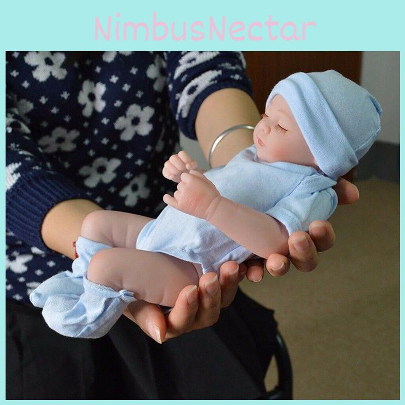 10-inch Lifelike Full Body Soft Vinyl Silicone Dolls For Girls Realistic Newborn Baby Companion