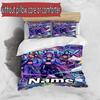 Set copripiumino 3 pezzi (1*Copripiumino + 2*Federe, Senza Nucleo), Set Biancheria da Letto Personalizzato con Nome KPop Cacciatori di Demoni, Decorazione Camera da Letto Casa Regalo