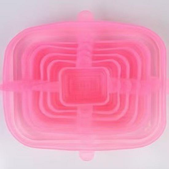 6-Piece Stretchable Silicone Food-Grade Lids for Fresh-Keeping