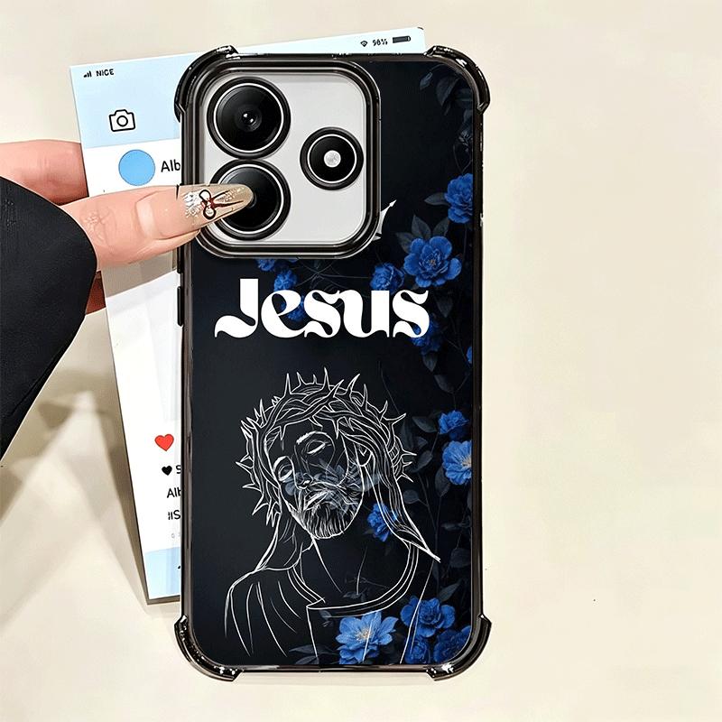 God Jesus Pray Cross Bible Plating Phone Case For Xiaomi Poco X5 X6 X7 X8 Pro Max F8 Ultra F7 M8 M7 M5S Redmi 15C 15 14C 13C 13