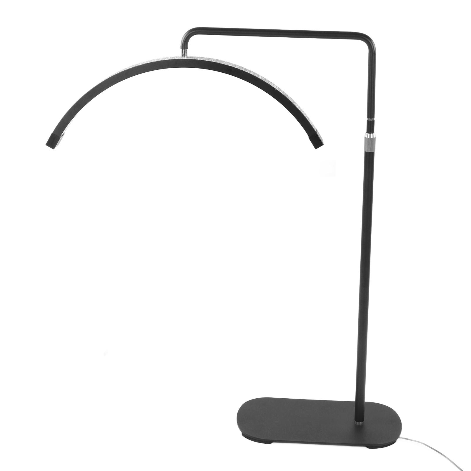 

26,5-дюймовый светодиодный напольный светильник в виде полумесяца для макияжа с декоративными стразами EU Plug чёрный