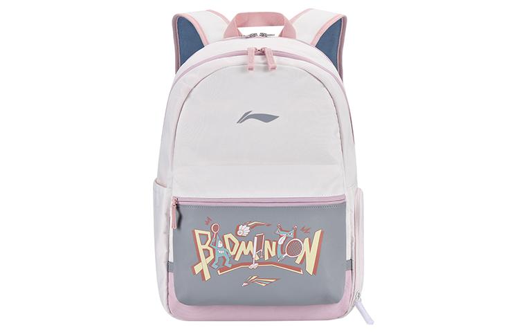 Li Ning Polyester Backpack Regular Women s White Pink ABST037-2