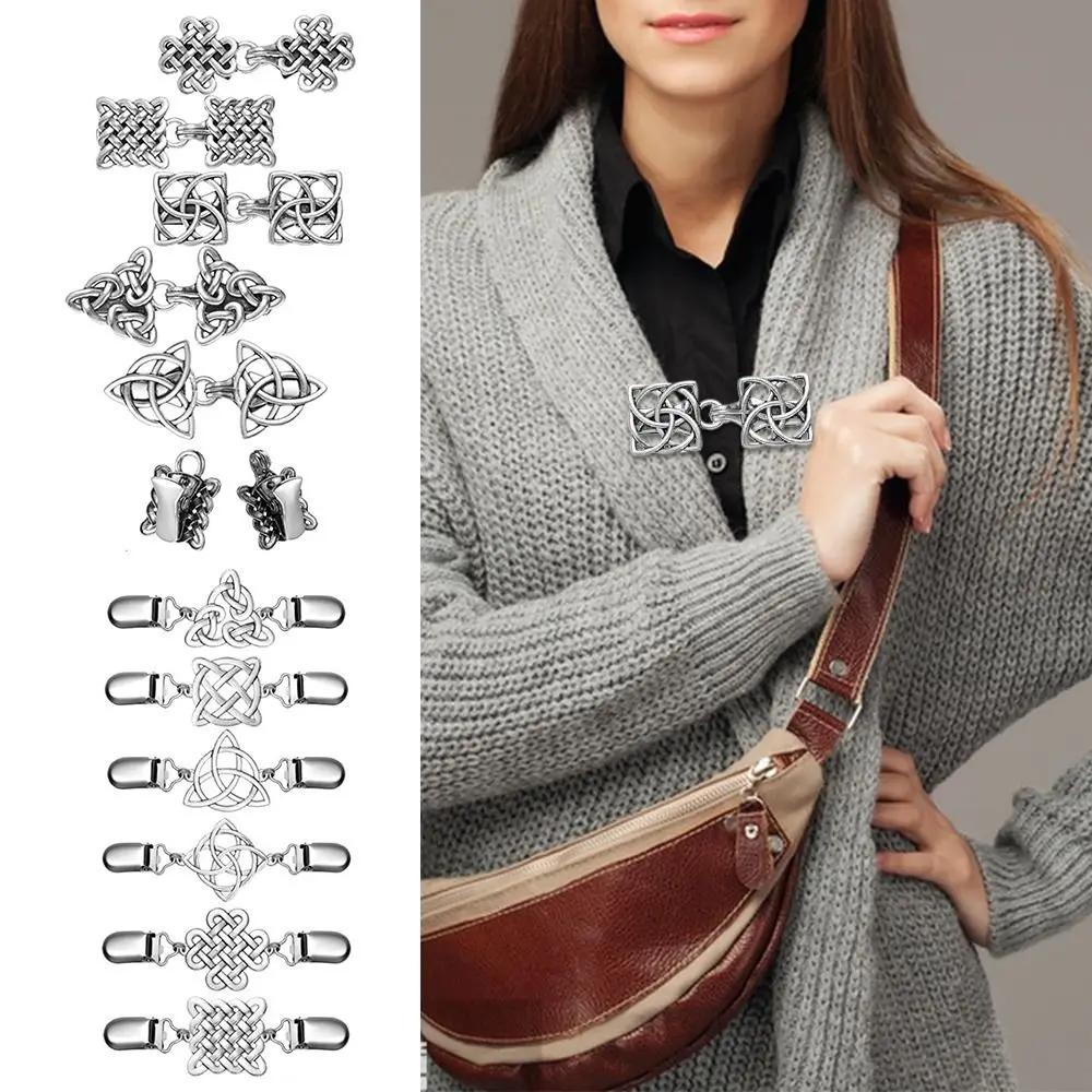 Fashion Accessories Multifunctional Clip Cardigan Clip Silver Color Vintage Style Shawl Brooch Sweater Blouse Pin