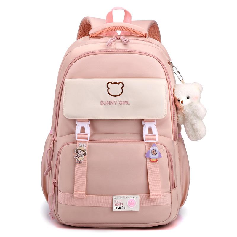 School bag female ins cute Korean version high school students junior high school students grades 3-6 backpack casual large capacity backpack