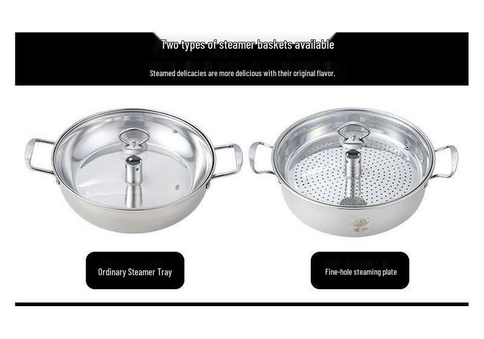 Stainless Steel Dual-Use Seafood Steamer Pot for Gas & Induction Cooktops.