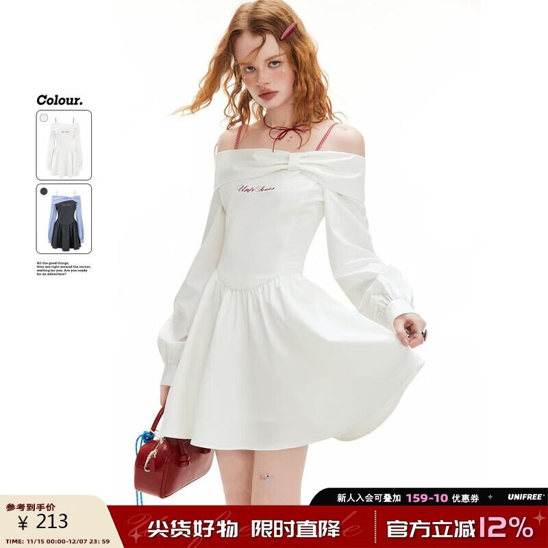 

UNIFREE Off-Shoulder Bow A-Line Dress S