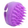 Spazzola Shampoo Massaggiante Capelli Bagnati Secchi Testa in Silicone Morbido Esfoliante Cuoio Capelluto per Donne Uomini Viola