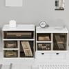 Connectable Plastic Shelf Set With Multiple Sections For Neat Home Or Office Use