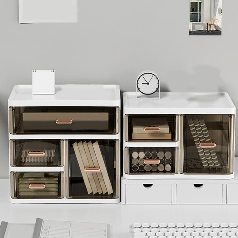 Connectable Plastic Shelf Set With Multiple Sections For Neat Home Or Office Use