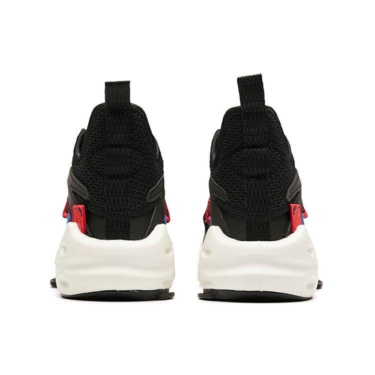 Anta Bastard Coverage Thermal Slip Resistant Mid top Skateboard Shoes Men's Black White 112018087-5
