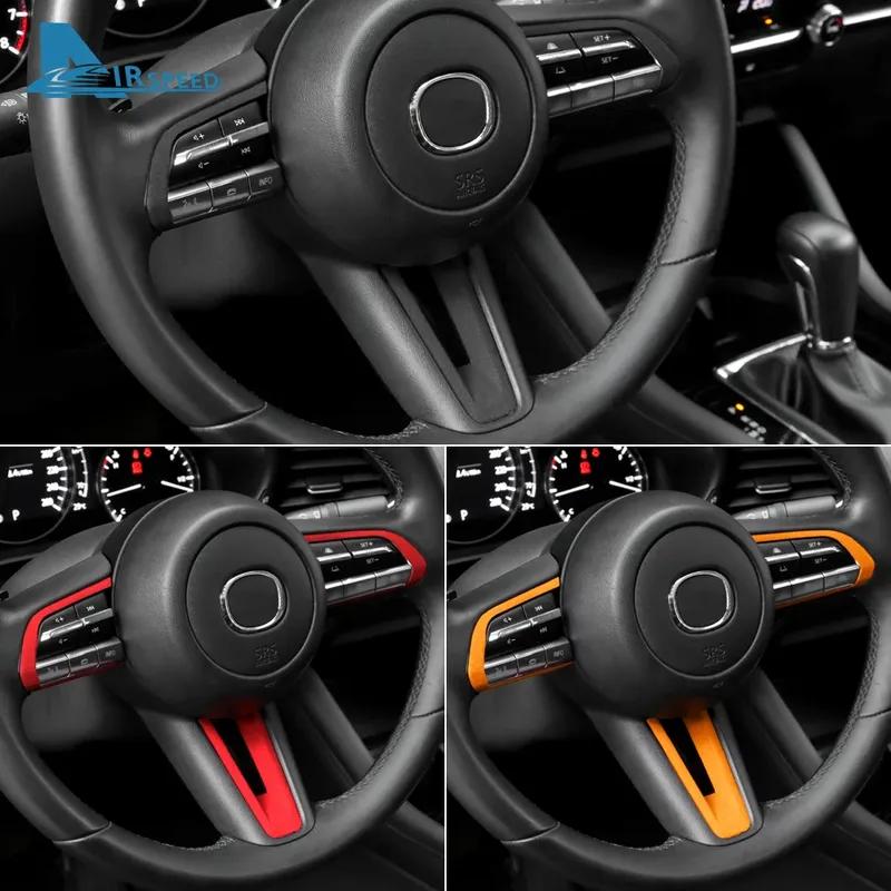 Top Suede Trim LHD RHD Sticker For Mazda 3 Axela -2024 2025 CX30 CX-30 -2025 CX50 CX-50 -2025 Car Steering Wheel