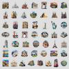 50 Pieces of Graffiti Stickers Featuring Tourist Attractions In The Nordic World, Suitable for Water Cups and Computers, Waterproof