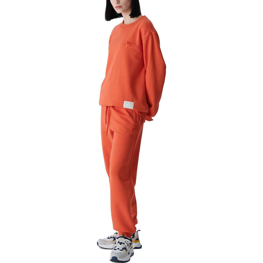 Fila Knitted Sweatpants Men's Orange Moderate Cuffed Pants FS2FPF3102XOED