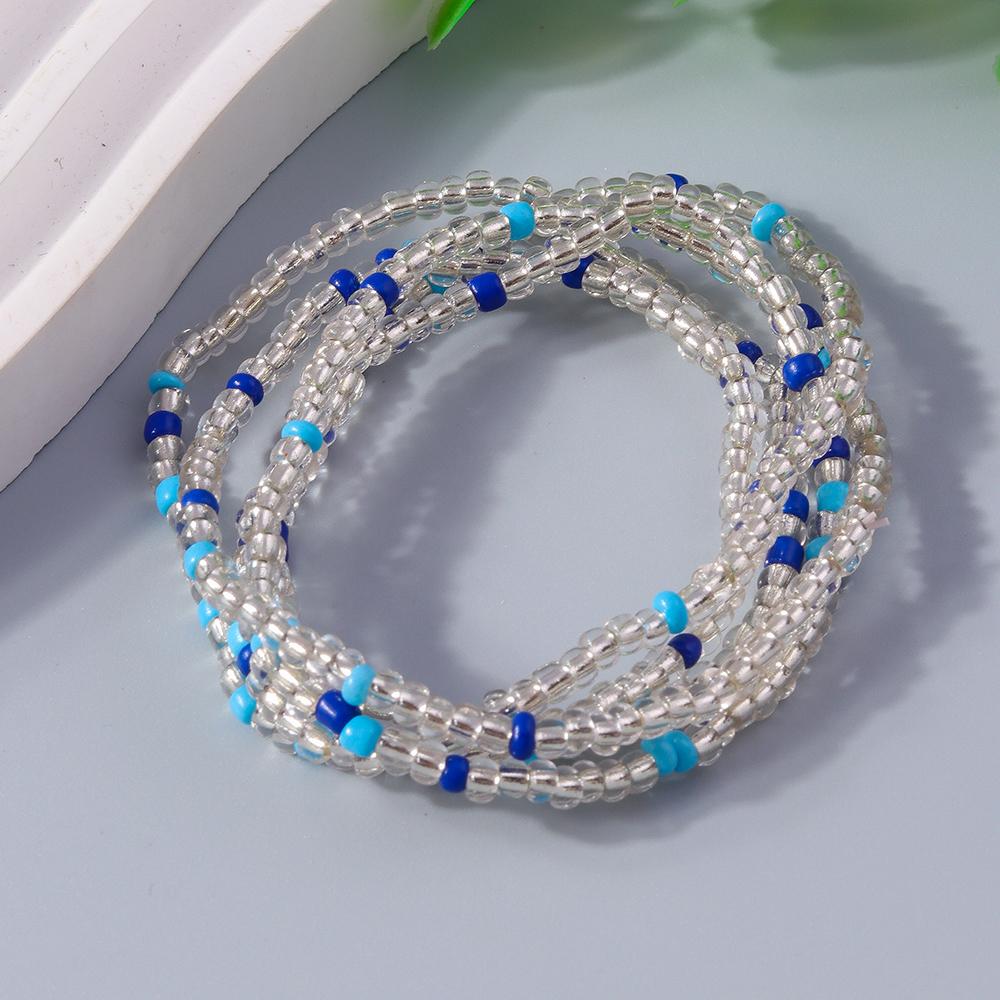 Fashion Bohemian Colorful Beads Bracelet Multi-layer Handmade Beaded Bracelets Women Girls Party Holiday Jewelry Gifts
